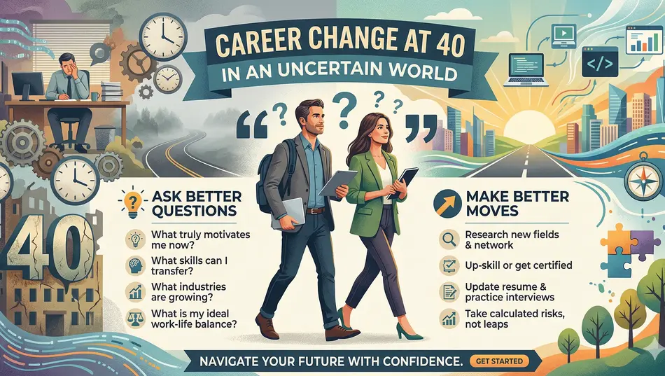 Career Change at 40 in an Uncertain World Ask Better Questions, Make Better Moves