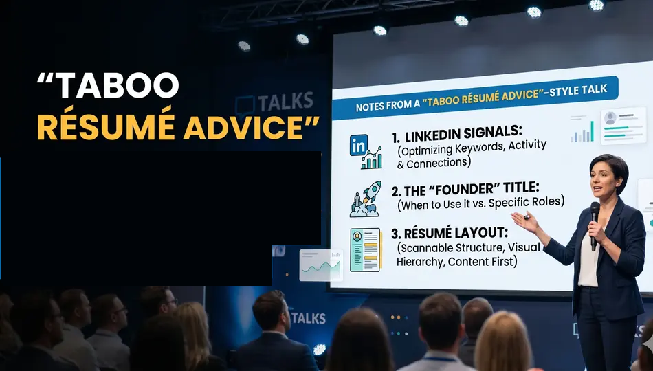 LinkedIn Signals, “Founder” Titles, and Resume Layout Notes From a “Taboo Résumé Advice”–Style Talk